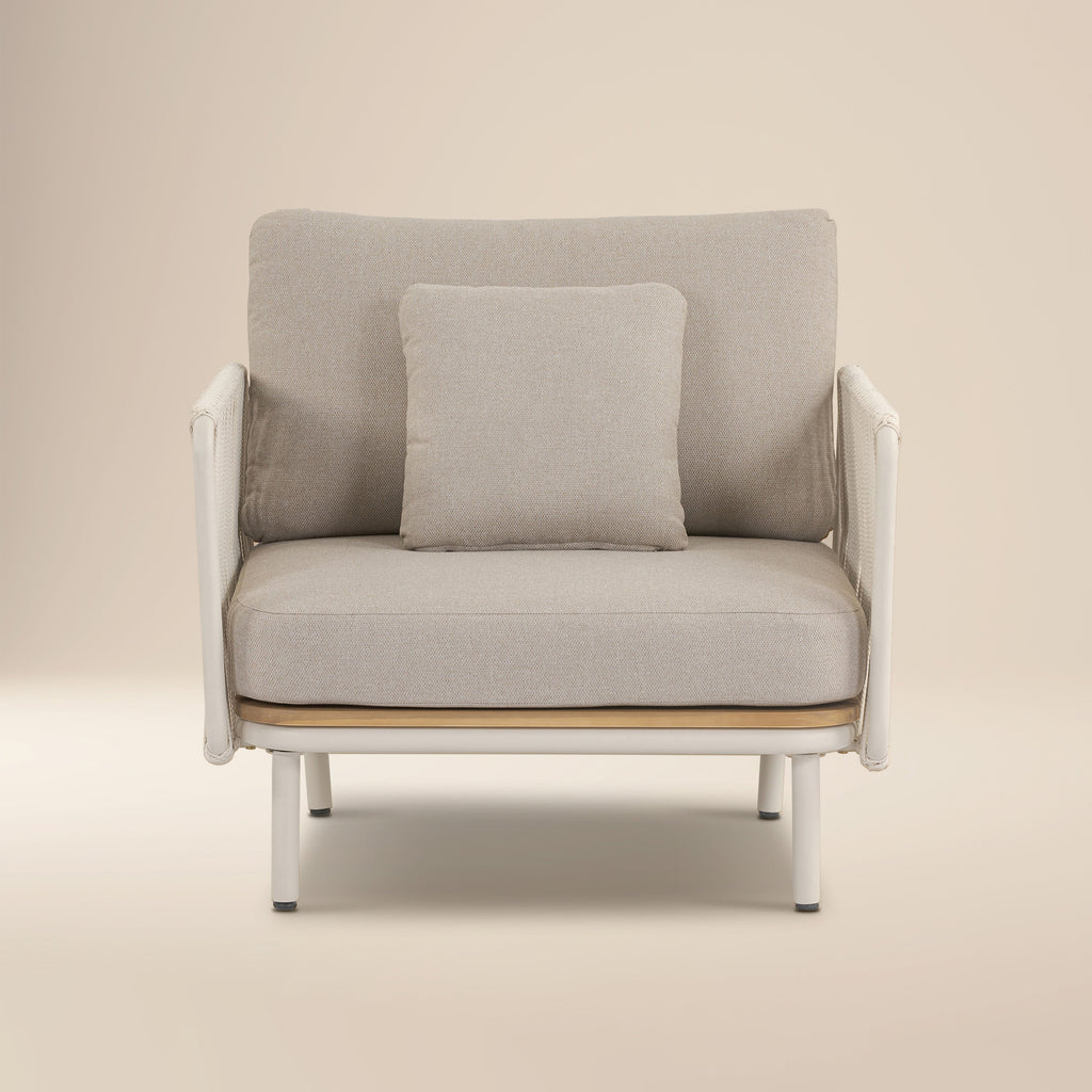 Modern Stone Lounge Chair with Weather-Resistant Build for Living Room