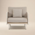 Modern Stone Lounge Chair with Weather-Resistant Build for Living Room