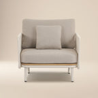 Fauteuil moderne en pierre avec conception résistante aux intempéries pour le salon