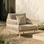 Fauteuil moderne en pierre avec conception résistante aux intempéries pour le salon