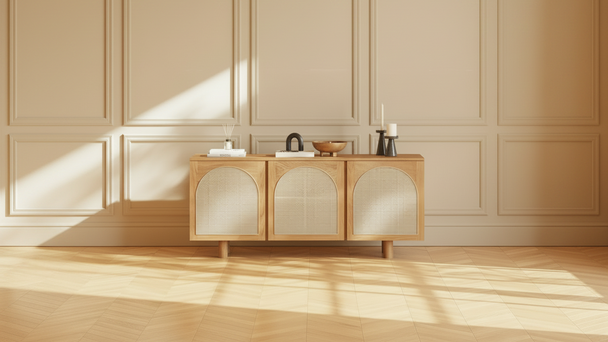 Nordic Minimalist Sideboard Scene